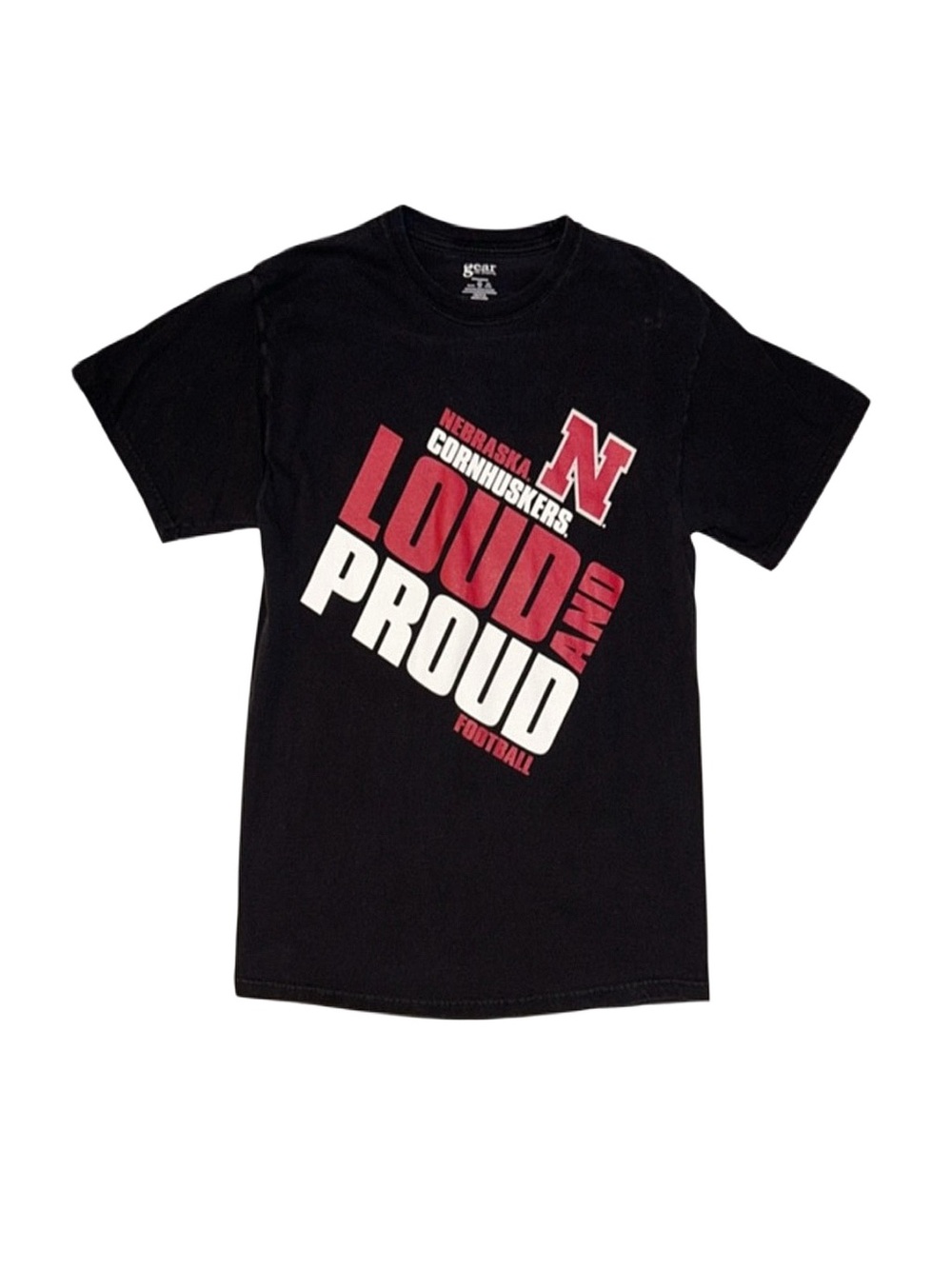 GEAR FOR SPORTS Men's Black Red And White Nebraska Short Sleeve Shirt Medium